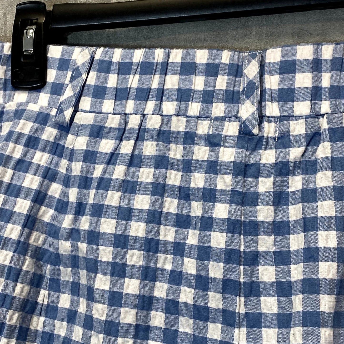 ABOUND Women's Plus Size Blue/White Gingham Shorts SZ 1X