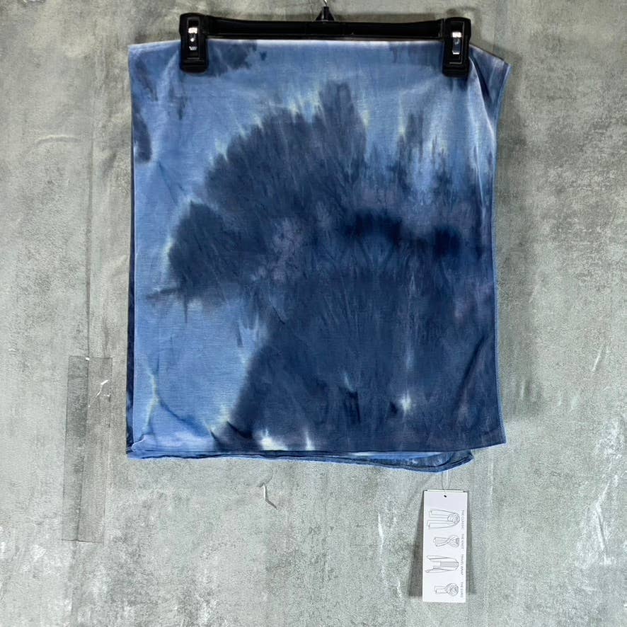 JENNI Women's Blue Tie-Dye Lightweight Jersey Wrap SZ OS
