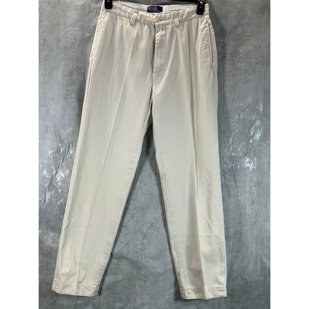 POLO BY RALPH LAUREN Men's Beige Vintage Chatfield Chino Pants SZ 32X32