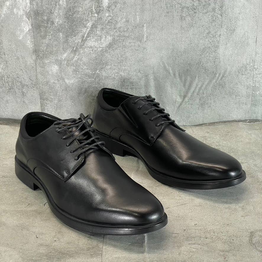 VANCE CO. Men's Wide Width Black Kimball Plain-Toe Lace-Up Dress Shoes SZ 14W
