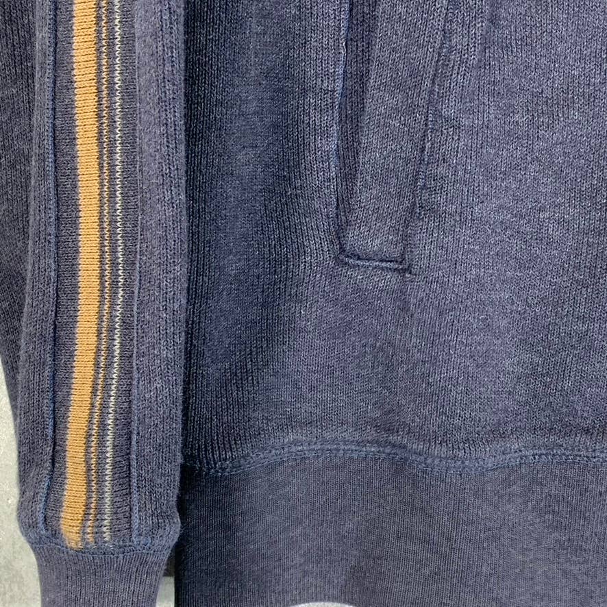 BANANA REPUBLIC Men's Navy/Gold Stripe Zip-Up Sweater SZ S