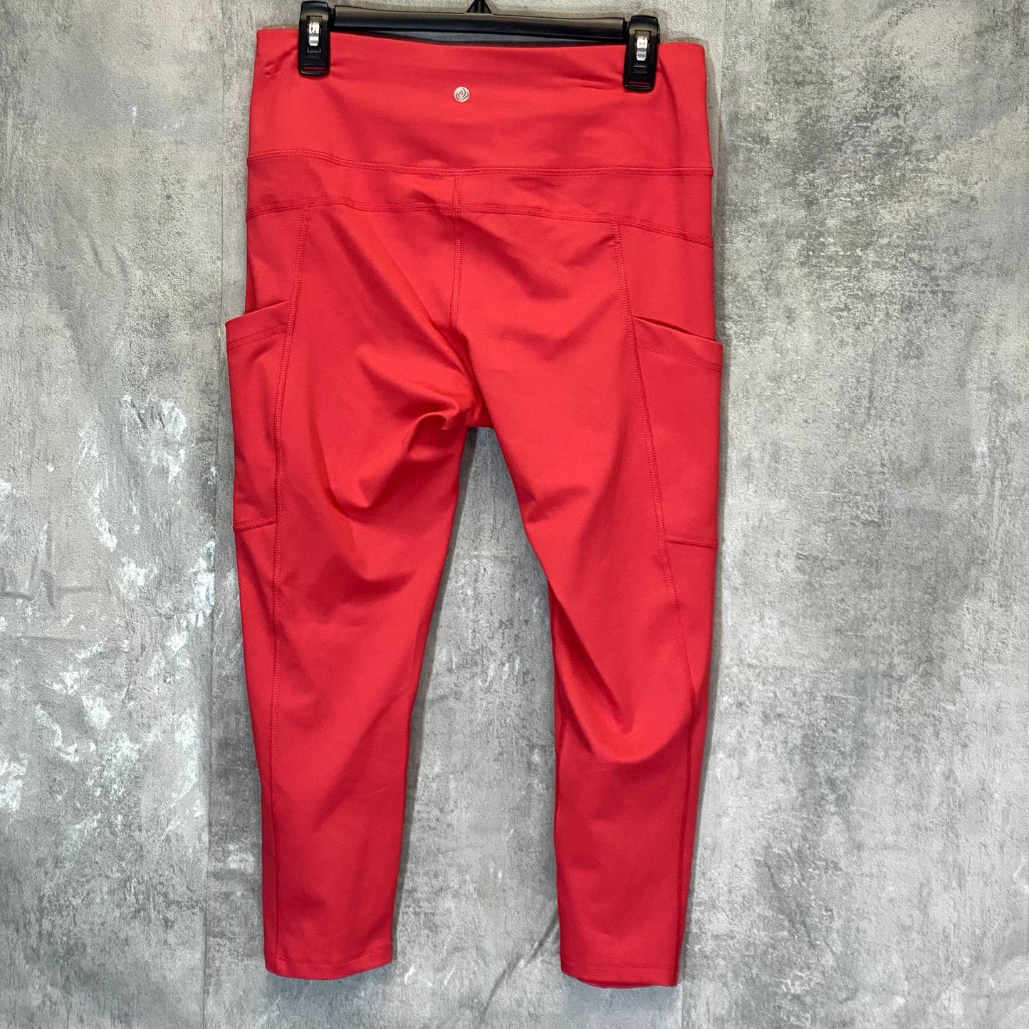 APANA Women's Teaberry Solid High-Waist Side Pocket Pull-On Leggings SZ L