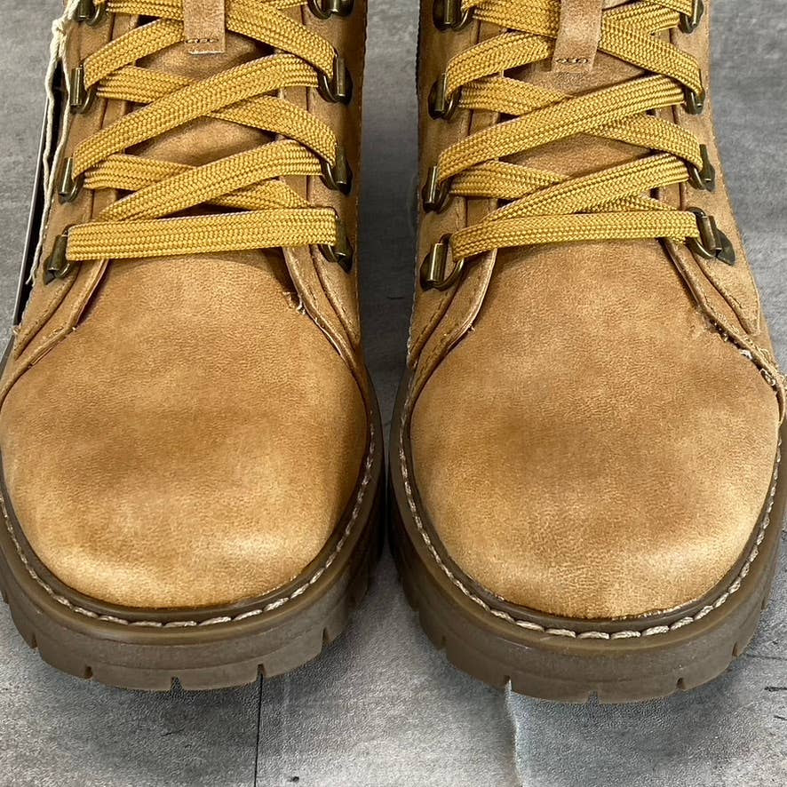 CLIFFS By White Mountain Women's Wheat/Fabric Maximal Lace-Up Boots SZ 8.5