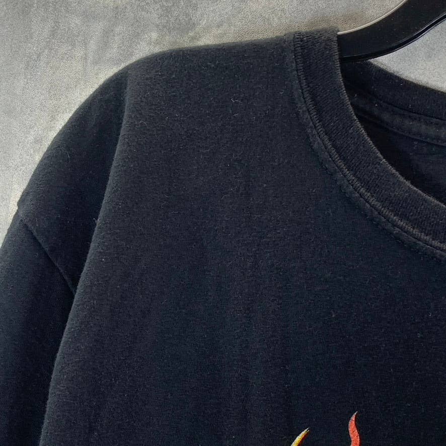BOOHOOMAN Men's Black Oversized Man Official Car Graphic Crewneck T-Shirt SZ M