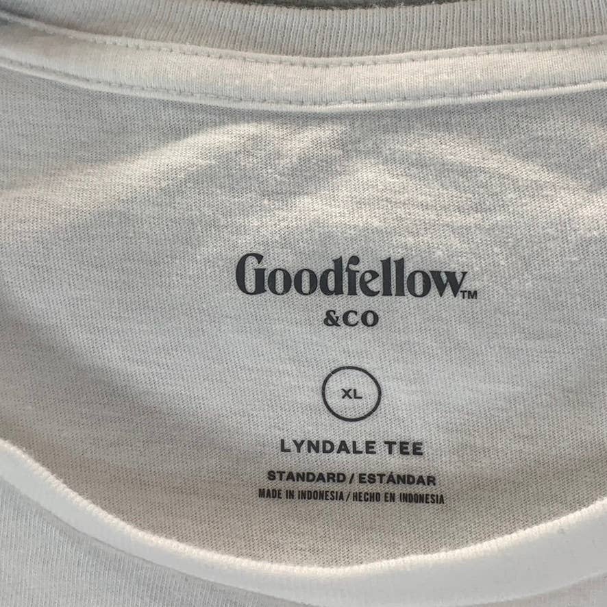 GOODFELLOW & CO Men's White Crewneck Short-Sleeve Lyndale T-Shirt SZ XL