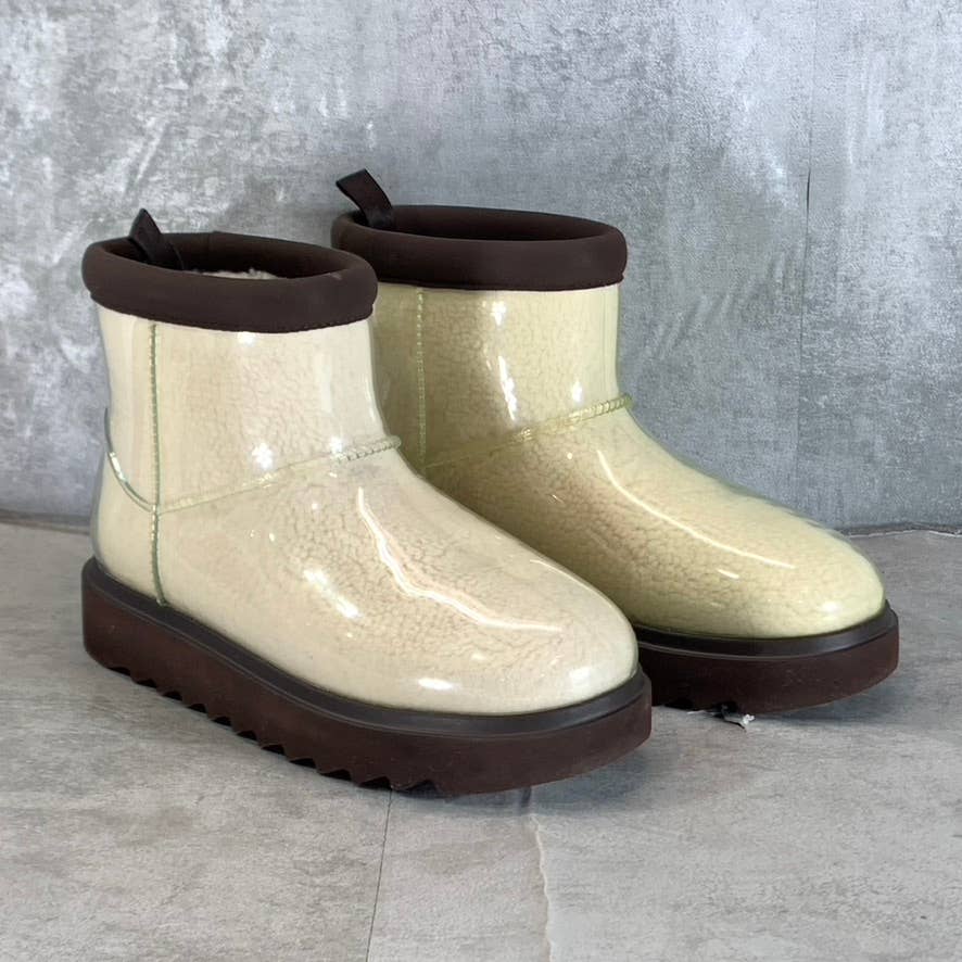 KOOLABURRA By UGG Women's Chocolate Brown/Natural Koola Clear Mini Boots SZ 8