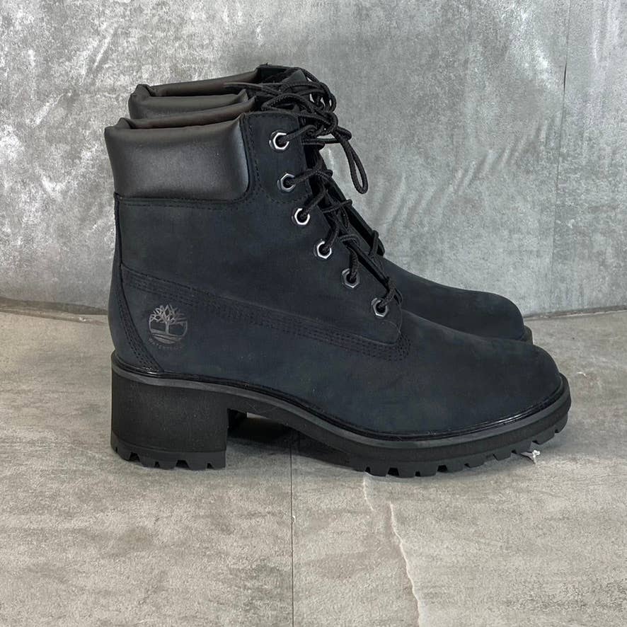 TIMBERLAND Women's Black Nubuck Kinsley Memory Foam Waterproof Boots SZ 7.5