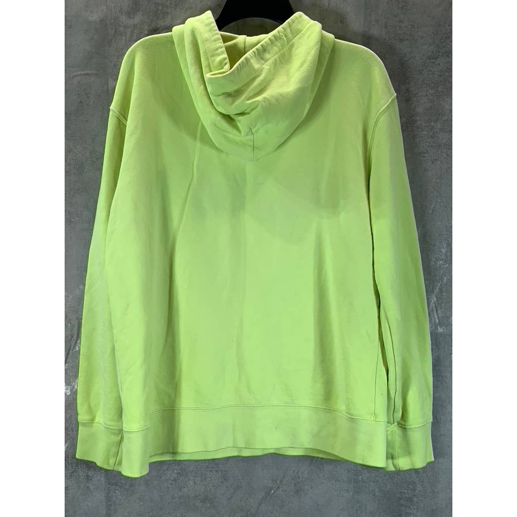 AMERICAN EAGLE Men's Neon Yellow Cotton Logo Pullover Hoodie SZ M