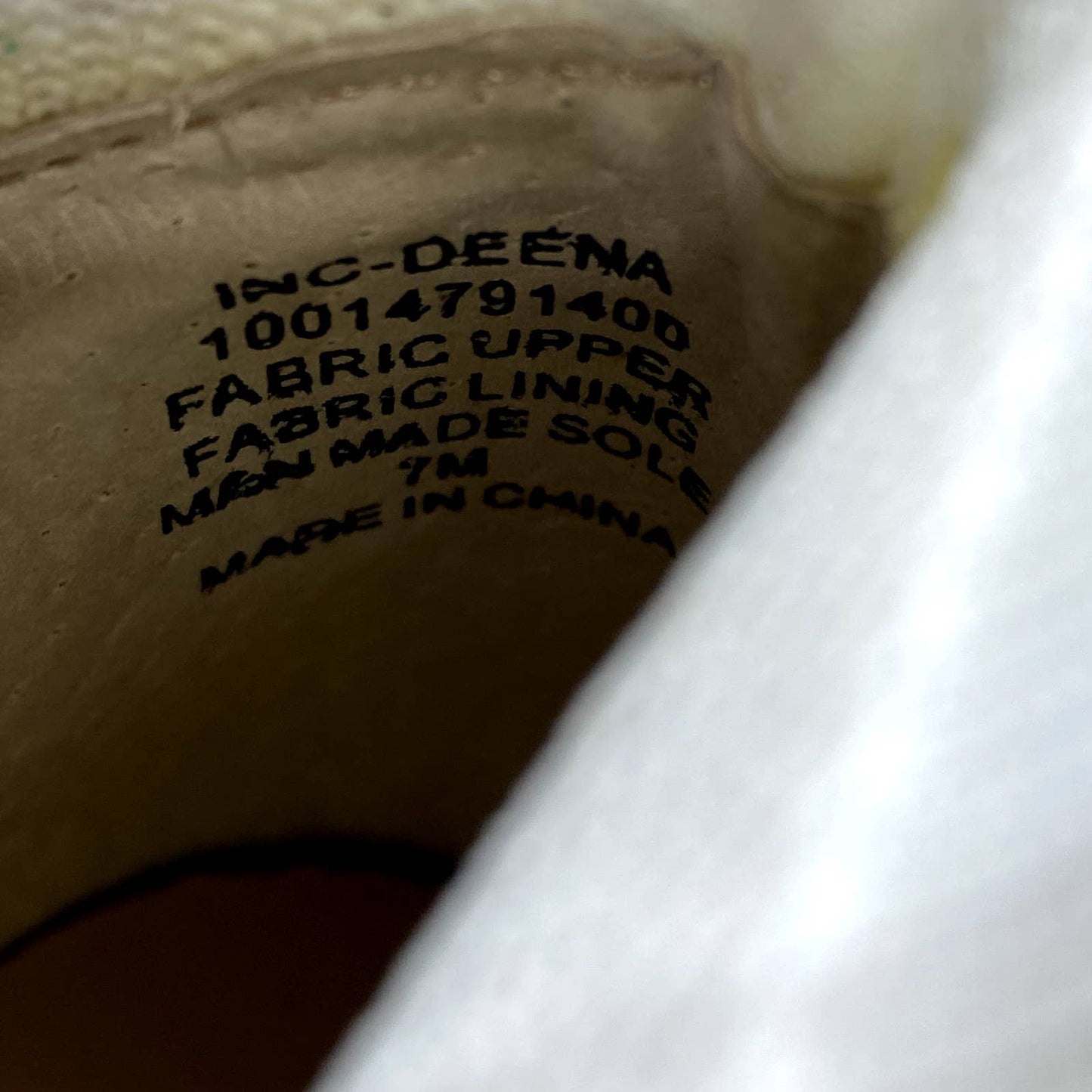 INC INTERNATIONAL Women's White Rhinestone Deena Pull-On Wedge Sneakers SZ 7