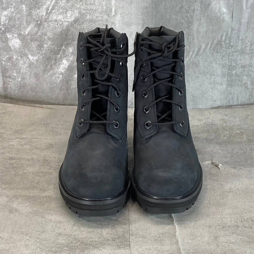 TIMBERLAND Women's Black Nubuck Kinsley Memory Foam Waterproof Boots SZ 7.5