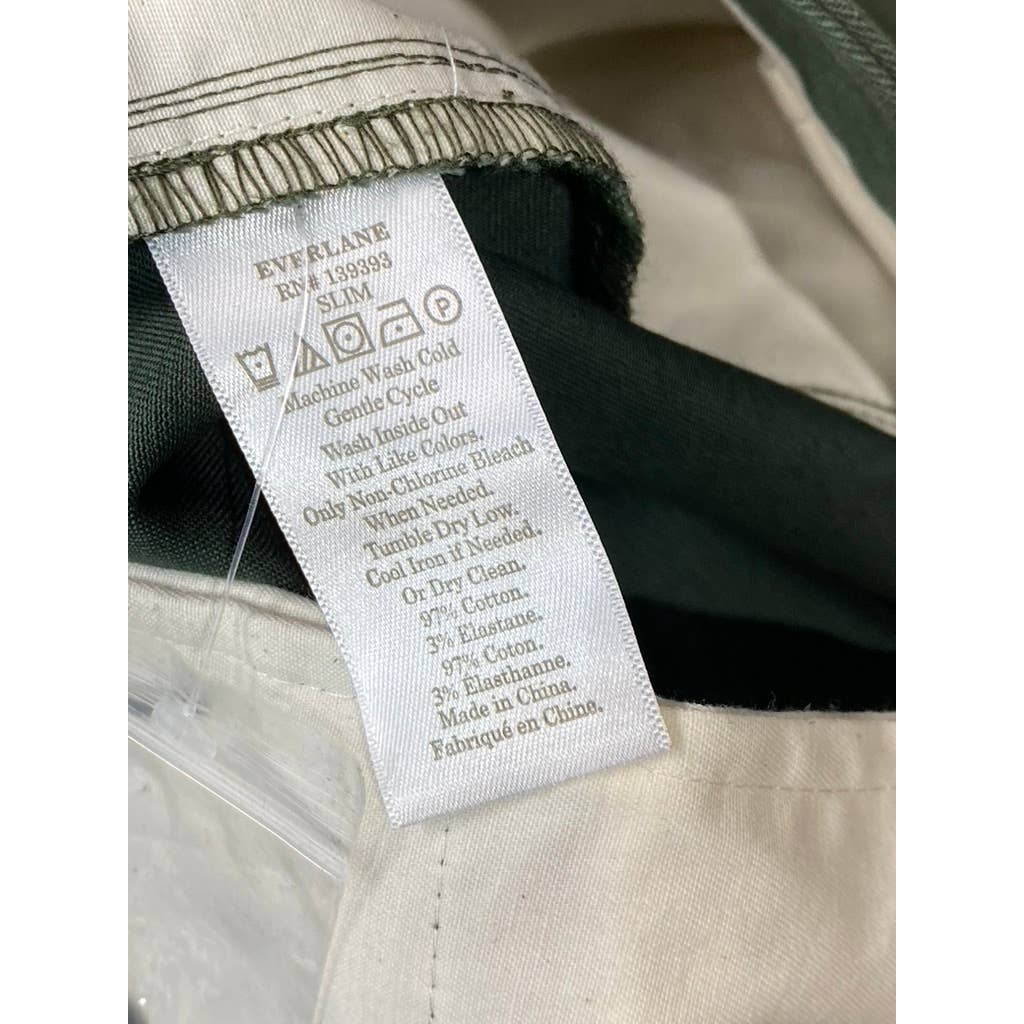 EVERLANE Men's Olive The Midweight Slim Chino Pants SZ 32X32
