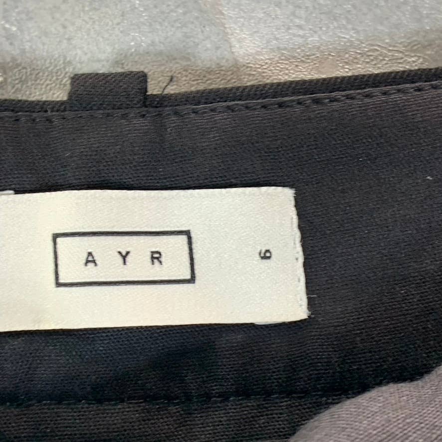 AYR Women's Black Solid Pleated Dress Pants SZ 6