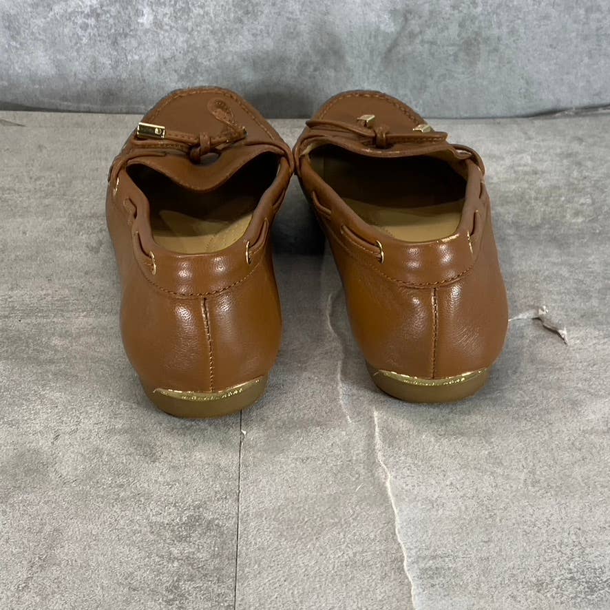 MICHAEL MICHAEL KORS Women's Luggage Brown Leather Sutton Moccasin Loafers SZ6.5