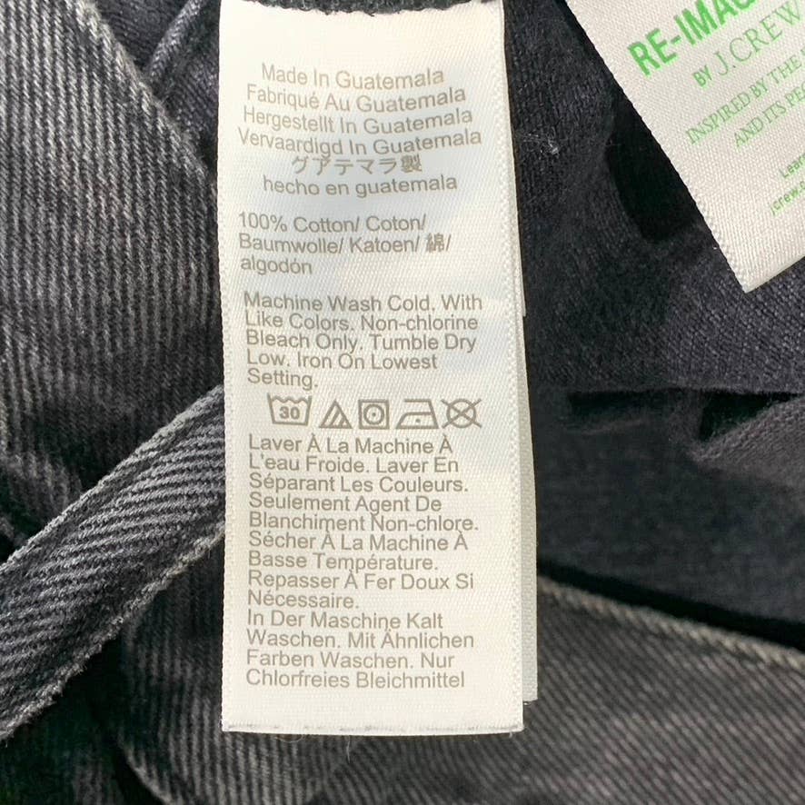 J.CREW Men's Deep Grey Wash Classic Straight-Leg Jeans SZ 34X30
