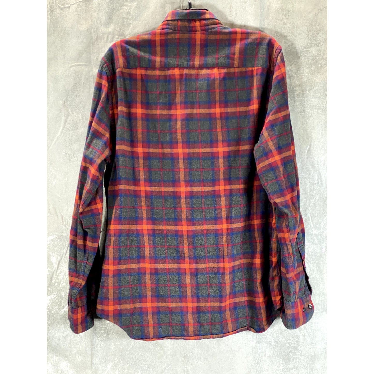 TOMMY HILFIGER Men's Red New York Fit Button-Up Long Sleeve Casual Shirt SZ L