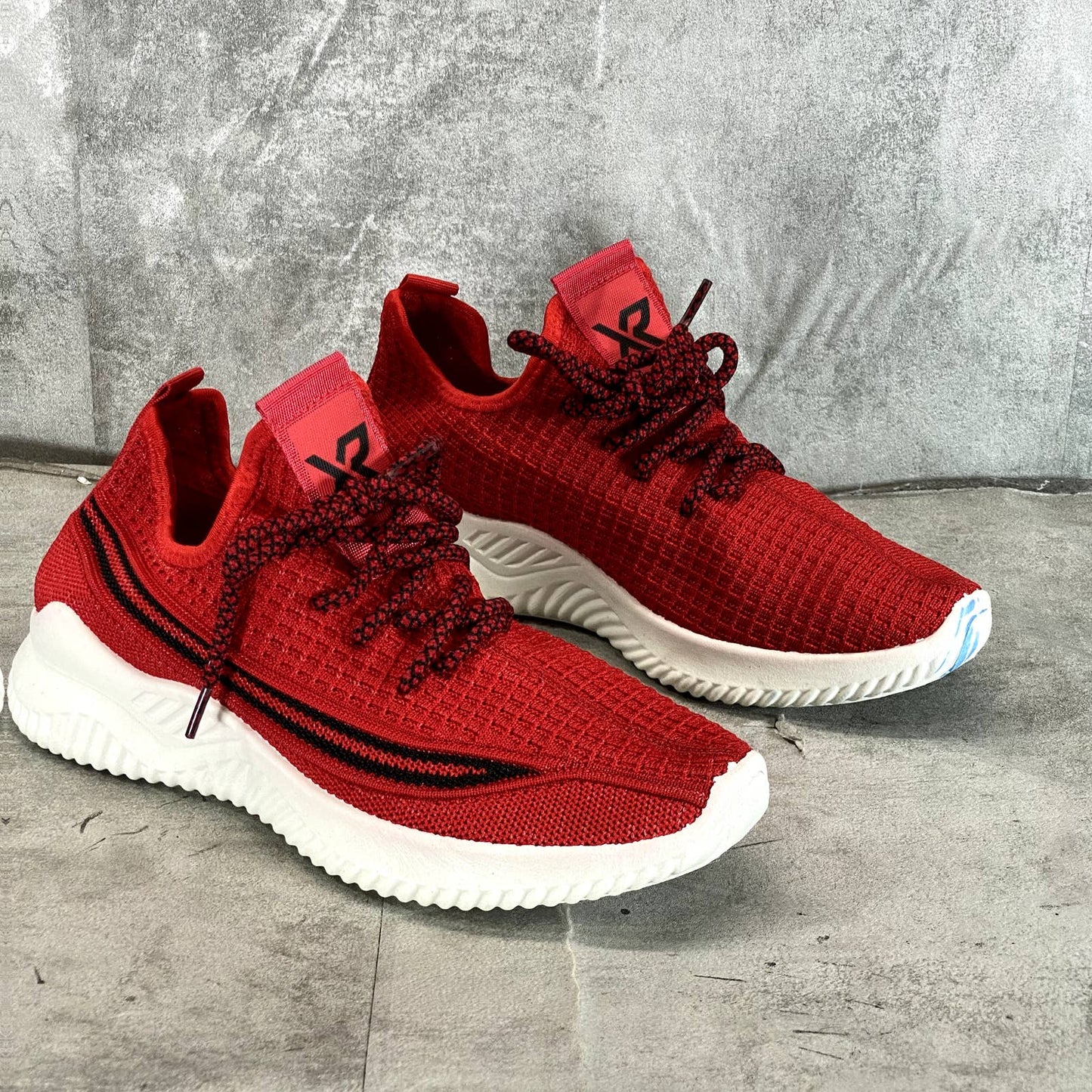 XRAY FOOTWEAR Men's Red Knit Breathable Niko Lace-Up Sneakers SZ 7.5