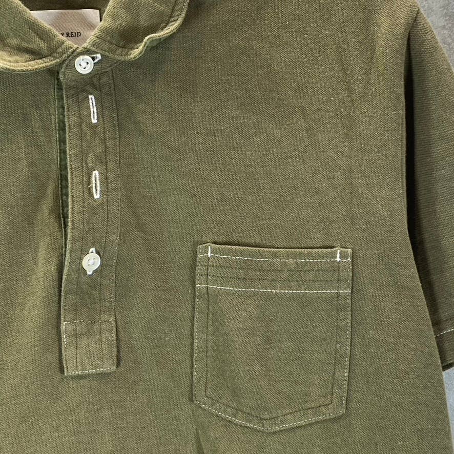 BILLY REID Men's Olive Pensacola Short-Sleeve Polo Shirt SZ L