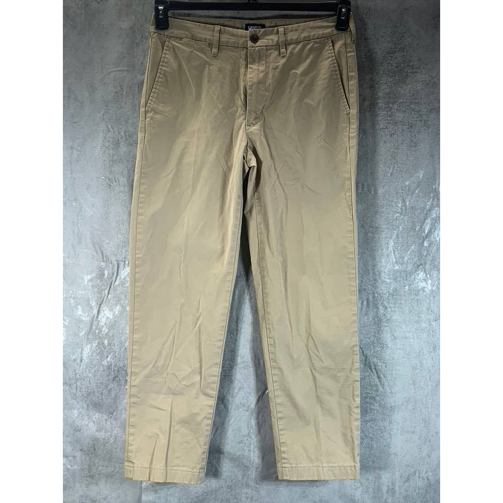 LANDS' END Men's Tan Traditional-Fit Straight-Leg Chino Pants SZ 31