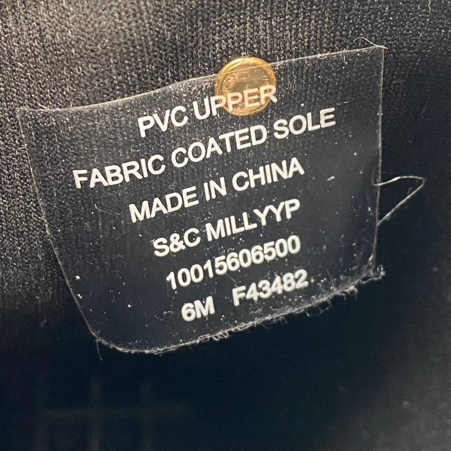 STYLE & CO Women's Black Millyy Buckled Cold-Weather Slip-On Rain Boots SZ 6