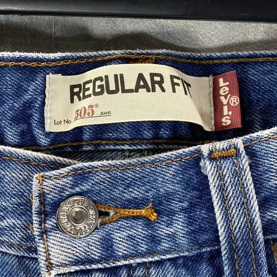LEVI STRAUSS & CO Men's Medium Wash 505 Regular-Fit Jeans SZ 33X32