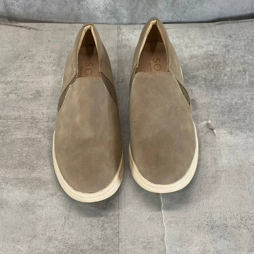 SOUL NATURALIZER Women's Wide Mushroom Brown Lyrie Slip-On Sneakers SZ 7W