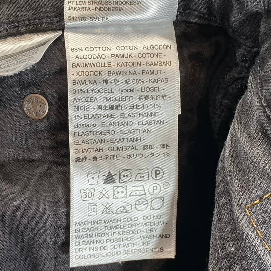 LEVI STRAUSS & CO Men's Black 502 Tapered-Fit Jeans SZ 29X30