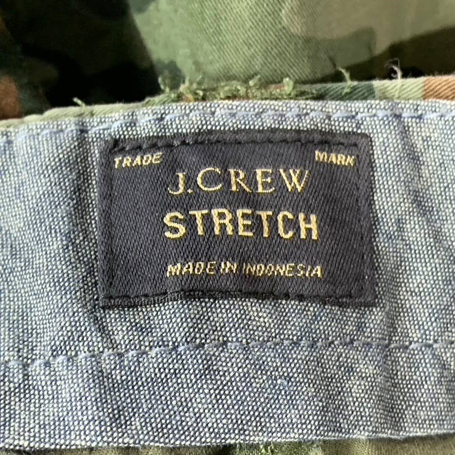 J.CREW Men's Green Camo 9" Low-Rise Stretch Shorts SZ 32