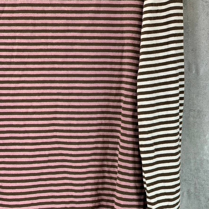 MADEWELL Men's Colorblock Striped Crewneck Long-Sleeve T-Shirt SZ M
