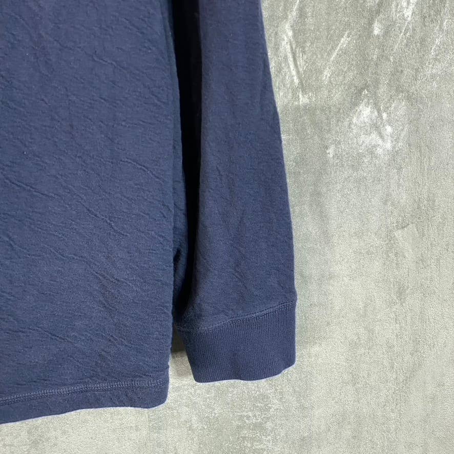 ABERCROMBIE & FITCH Men's Navy Pullover Henley Sweatshirt SZ M