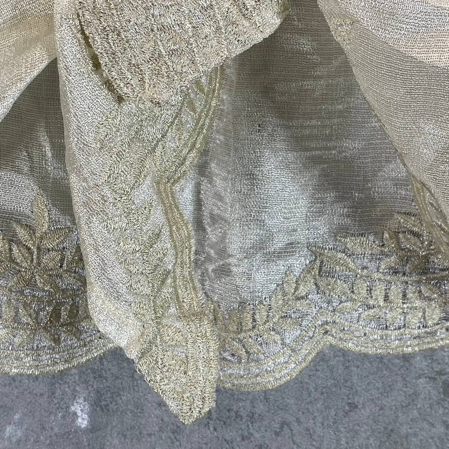 INC INTERNATIONAL CONCEPTS Women's Ivory Crescent Scalloped Wrap SZ OS