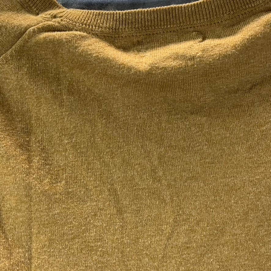 MASSIMO DUTTI Men's Tan Cotton Silk Crewneck Pullover Lightweight Sweater SZ M