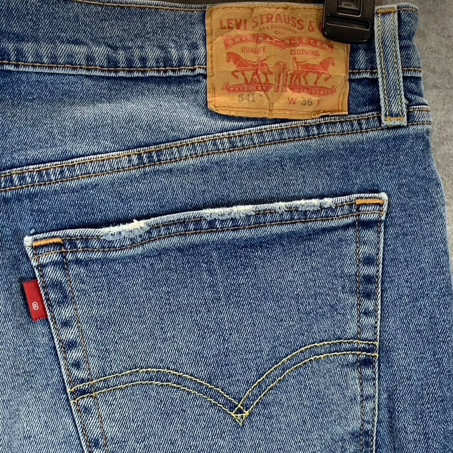 LEVI'S Men's Medium Wash 541 Athletic Taper 11" Denim Shorts SZ 36
