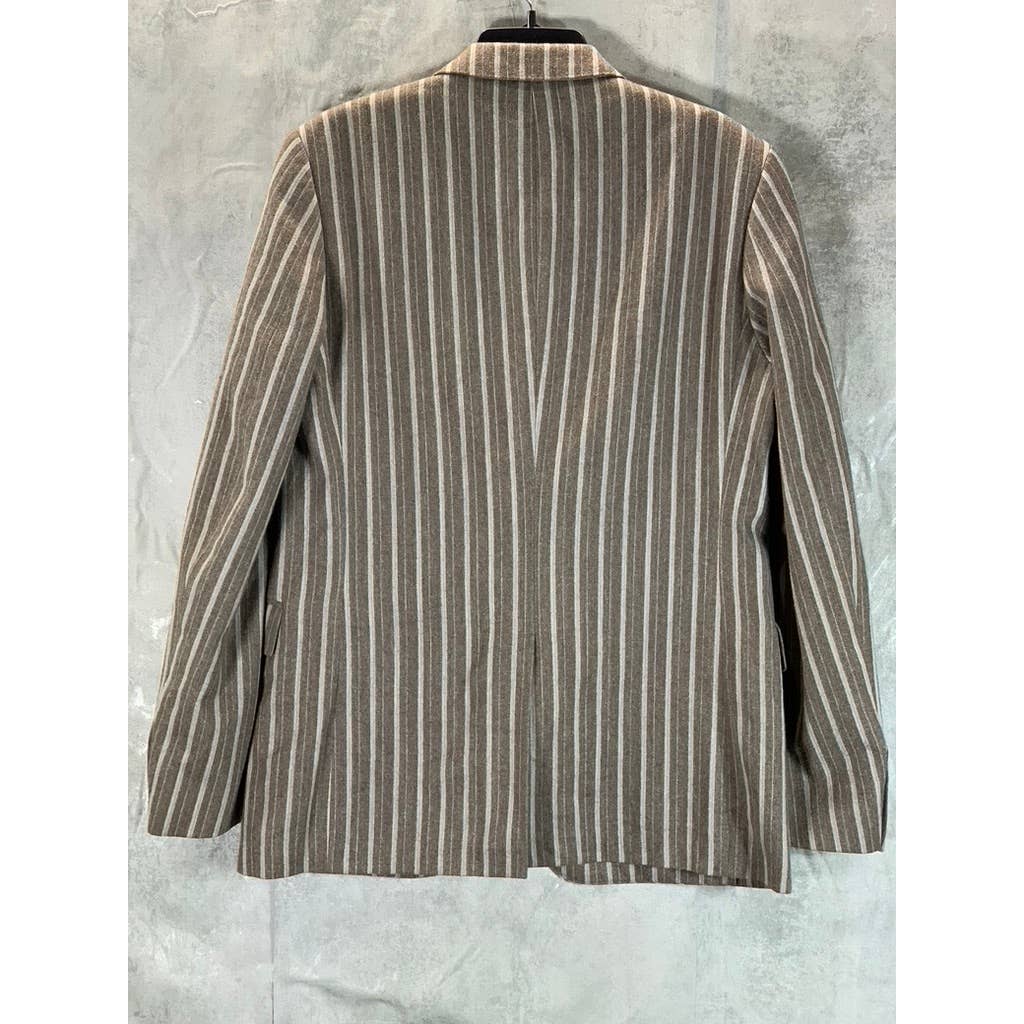 PS PAUL SMITH Men's Brown Striped Two-Button Blazer SZ 40