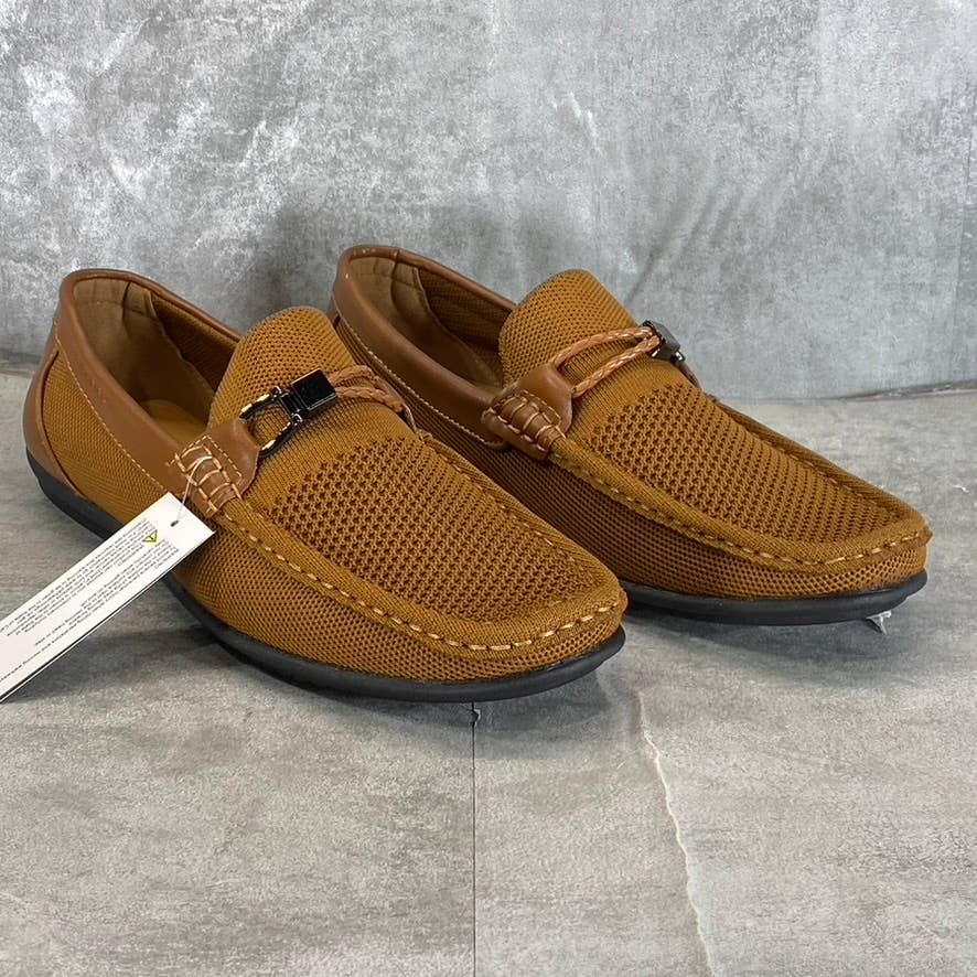 ASTON MARC Men's Tan Knit Moc-Toe Slip-On Loafers SZ 9.5