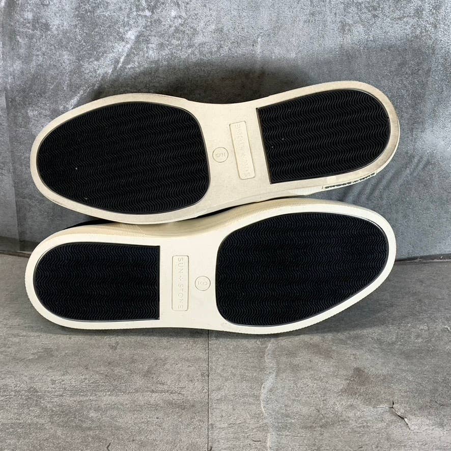 SUN+STONE Men's Black Kiva Lace-Up Core Sneakers SZ 9