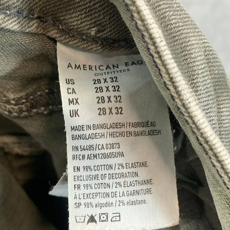 AMERICAN EAGLE Outfitters Men's Grey Skinny-Fit Jeans SZ 28x32