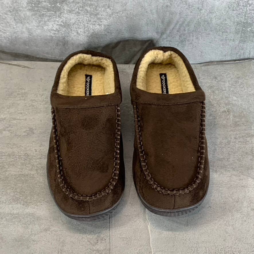 DOCKERS Men's Brown Christopher Classic Memory Foam Clog Slippers SZ XL 11-12
