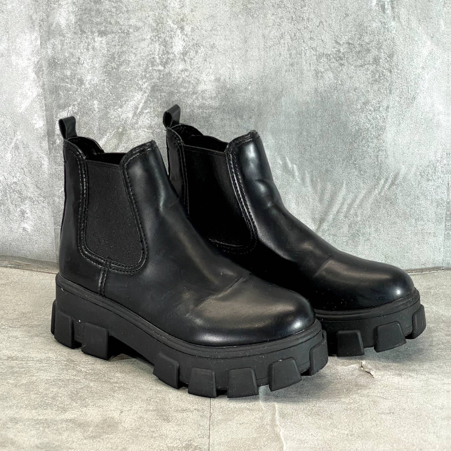 CIRCUS By SAM EDELMAN Women's Black Darielle Chunky Ankle Pull-On Booties SZ 7