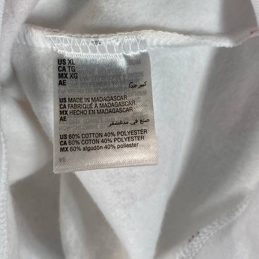 KAREN SCOTT Sport Women's White Sunset Scallop Crewneck Pullover Sweatshirt SZXL