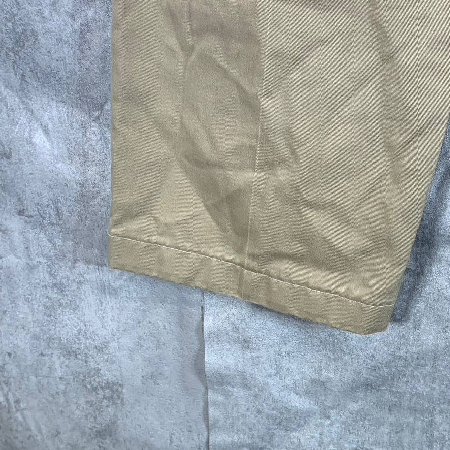 LANDS' END Men's Tan Traditional-Fit Straight-Leg Chino Pants SZ 32