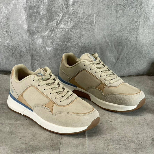 NEW YORK & COMPANY Men's Beige Harvey Low-Top Lace-Up Sneakers SZ 8.5