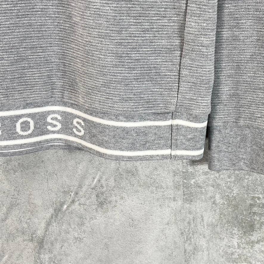 HUGO BOSS Women's Gray Bodywear Waffle Texture Logo Waistband Lunge Set SZ M