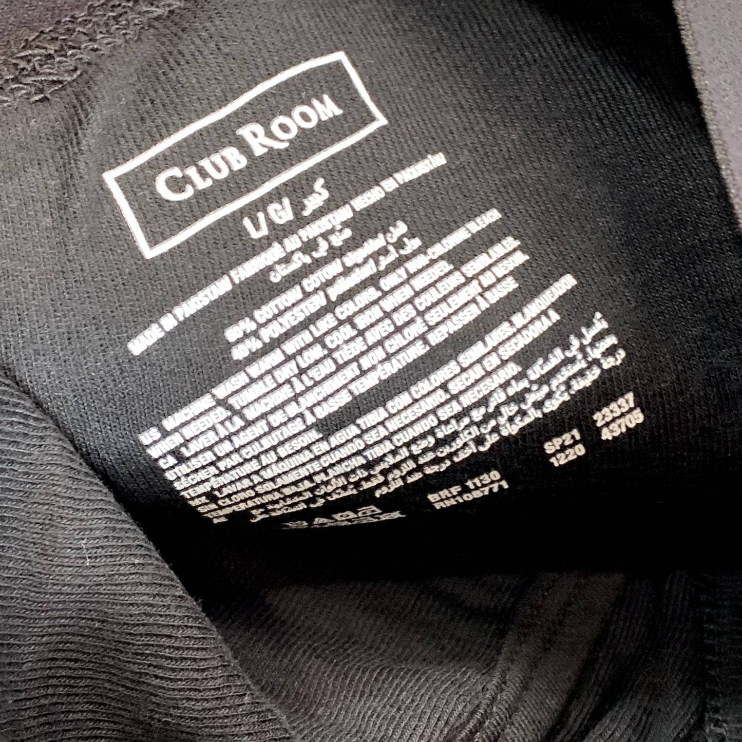 CLUB ROOM Men's Solid Black Full-Cut Tagless No-Ride Up 8-Pack Briefs SZ L
