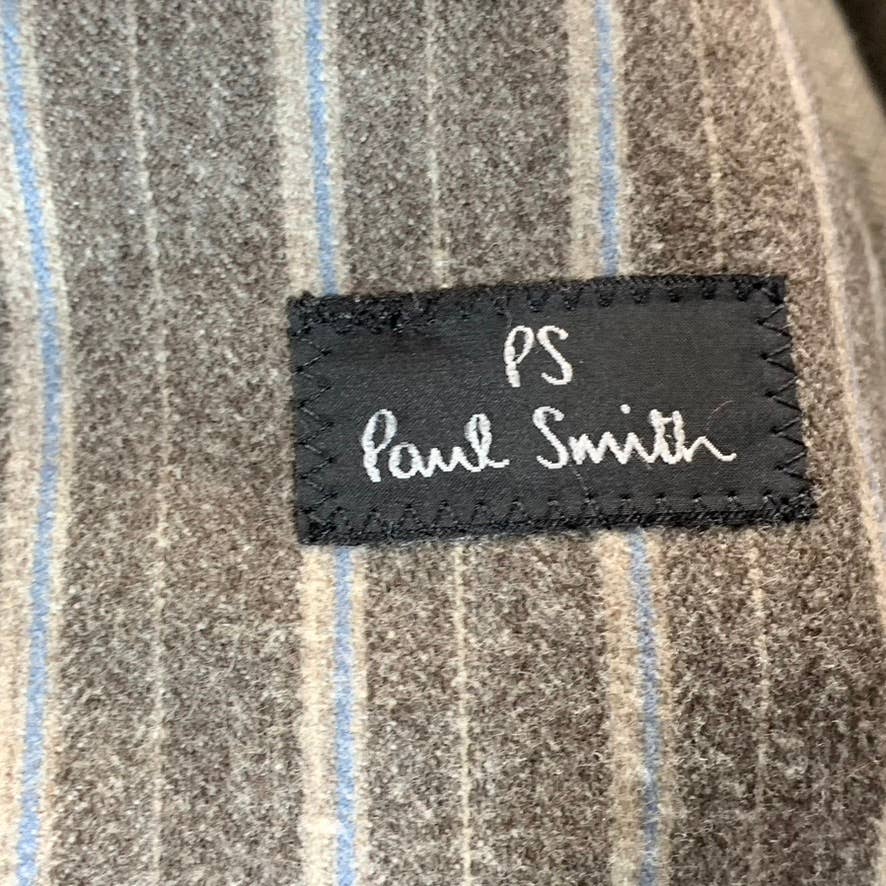 PS PAUL SMITH Men's Brown Striped Two-Button Blazer SZ 40