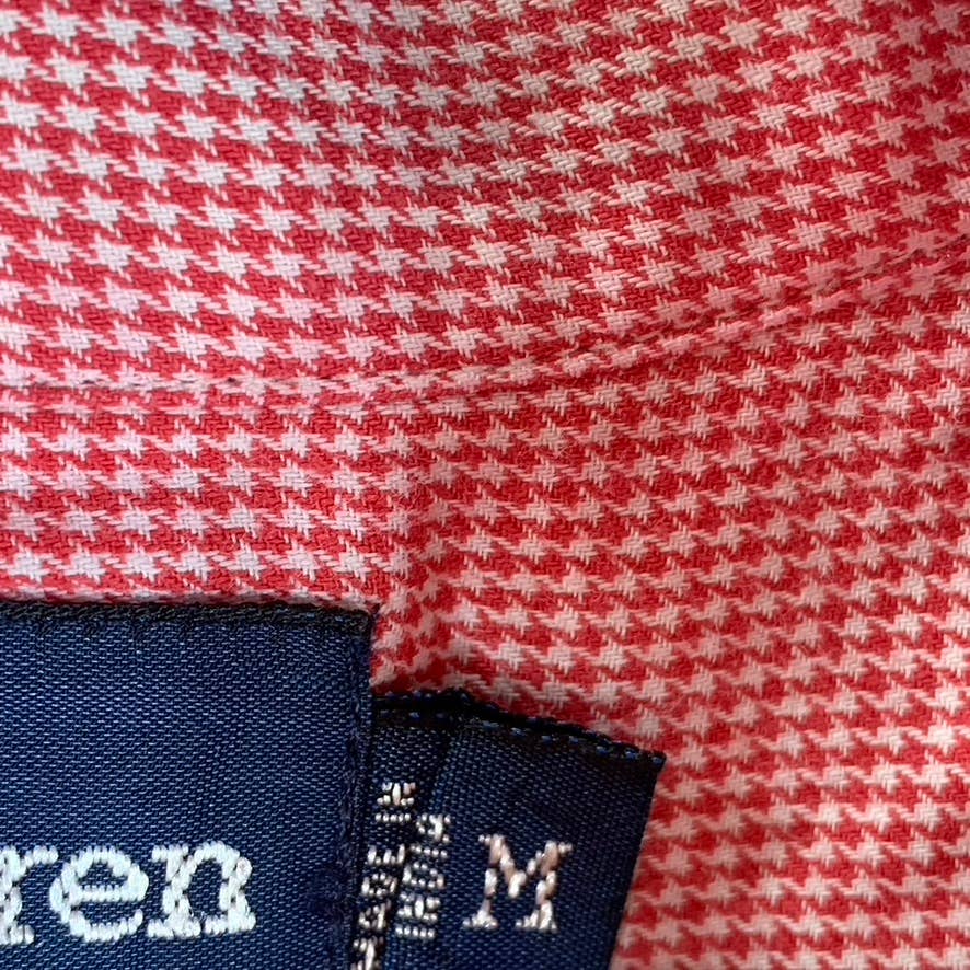 RALPH LAUREN Men's Red Gingham Blake Classic-Fit Long-Sleeve Button-Up Shirt SZM