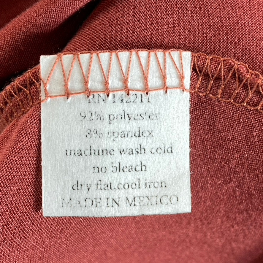 24SEVEN Comfort Apparel Woman's Brick Crewneck Long-Sleeve Pocket Dress SZ XL