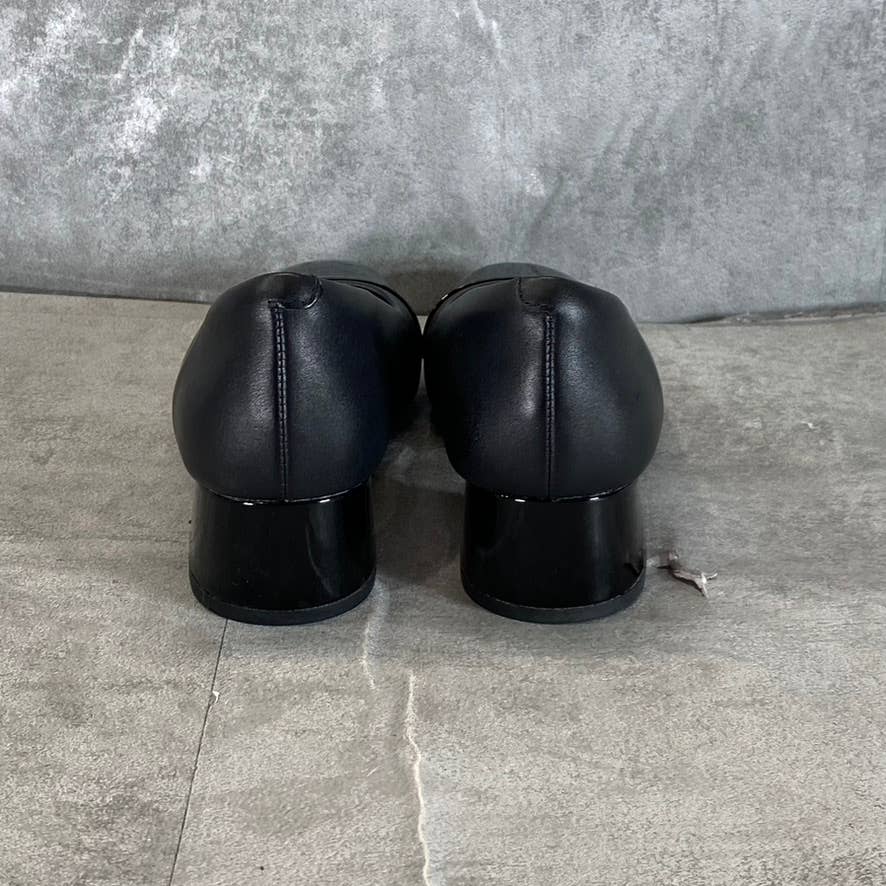 CLARKS COLLECTION Women's Black Combo Marilyn Sara Block-Heel Pumps SZ 5.5