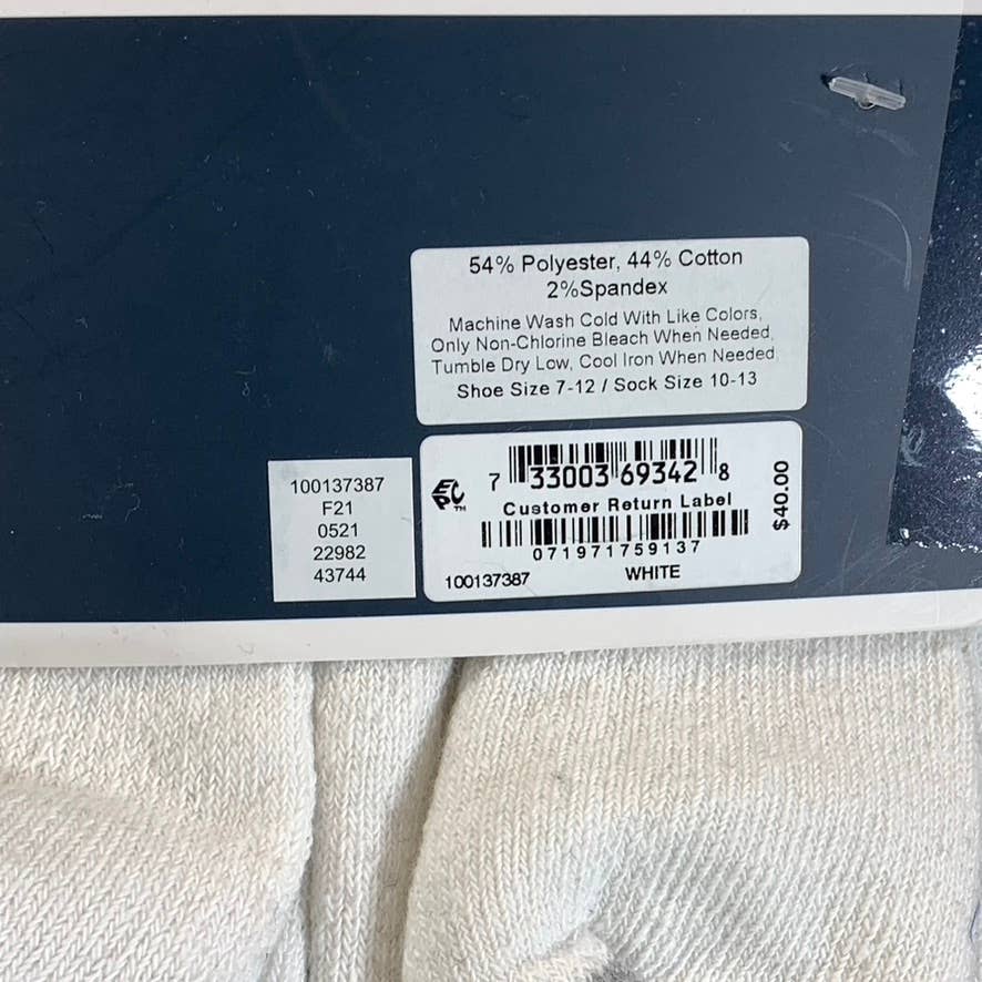 CLUB ROOM Men's White Multi Striped 8-Pack Crew Socks SZ 10-13