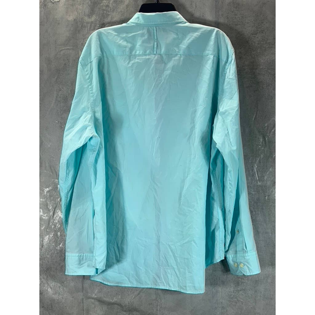 BANANA REPUBLIC Men's Light Blue Candem-Fit Custom 078 Wash Button-Up Shirt SZXL