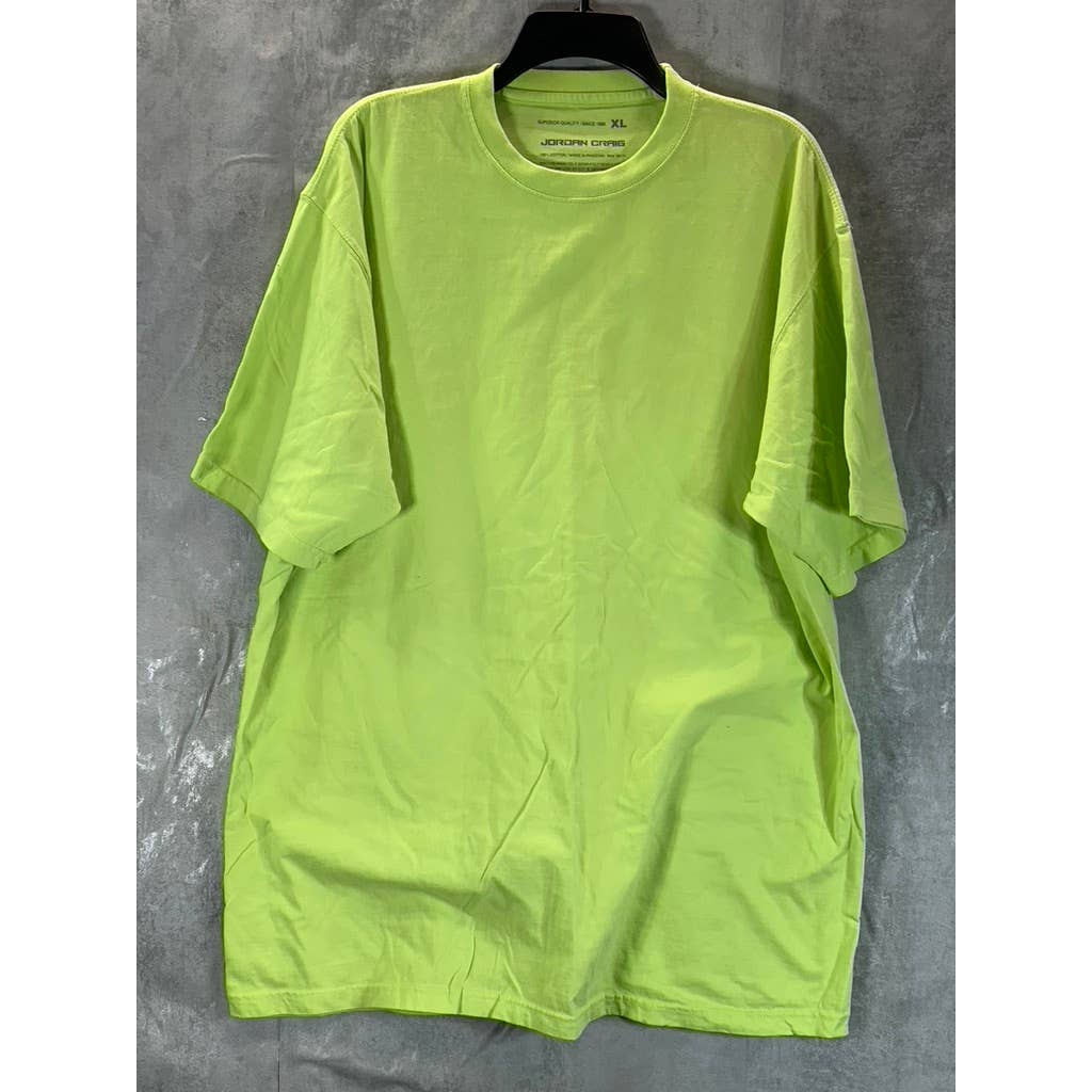 JORDAN CRAIG Men's Neon Green Crewneck Short-Sleeve T-Shirt SZ XL